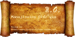 Manojlovics Olívia névjegykártya